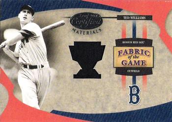 2005 Leaf Certified Materials - Fabric of the Game Reward #FG-115 Ted Williams Front