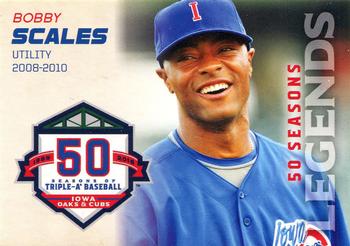 2018 Choice Iowa Cubs 50 Seasons Legends #1 Bobby Scales Front