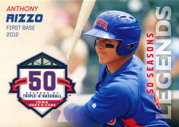 2018 Choice Iowa Cubs 50 Seasons Legends #14 Anthony Rizzo Front