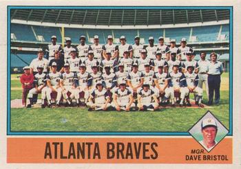 1976 Topps - Team Checklists #631 Atlanta Braves / Dave Bristol Front