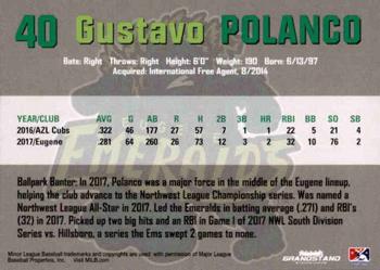 2018 Grandstand Eugene Emeralds #NNO Gustavo Polanco Back