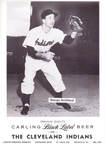 1956 Carling Black Label Beer Cleveland Indians #DBL-96H George Strickland Front