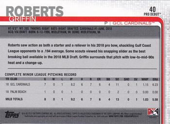 2019 Topps Pro Debut #40 Griffin Roberts Back