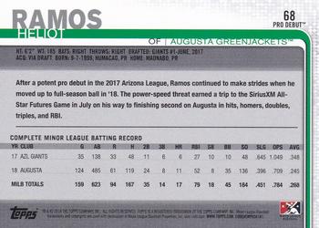 2019 Topps Pro Debut #68 Heliot Ramos Back