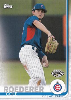 2019 Topps Pro Debut #89 Cole Roederer Front