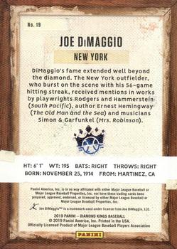 2019 Panini Diamond Kings #19 Joe DiMaggio Back