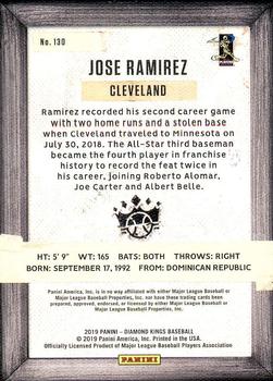 2019 Panini Diamond Kings #130 Jose Ramirez Back