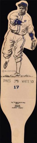 1934 Al Demaree Die Cuts (R304) #17 Jimmie Dykes Front