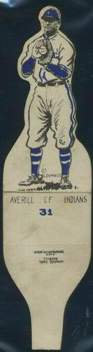 1934 Al Demaree Die Cuts (R304) #31 Earl Averill Front