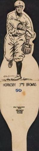 1934 Al Demaree Die Cuts (R304) #50 Rogers Hornsby Front