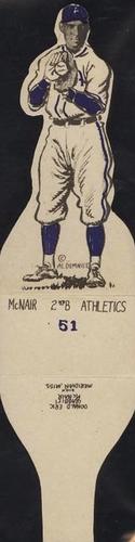 1934 Al Demaree Die Cuts (R304) #51 Eric McNair Front