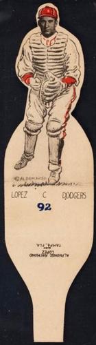 1934 Al Demaree Die Cuts (R304) #92 Al Lopez Front