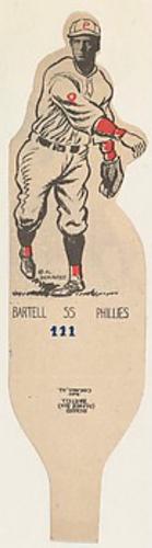 1934 Al Demaree Die Cuts (R304) #111 Dick Bartell Front