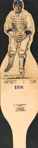 1934 Al Demaree Die Cuts (R304) #152 Gabby Hartnett Front