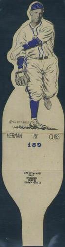 1934 Al Demaree Die Cuts (R304) #159 Babe Herman Front