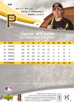 2006 Upper Deck Sweet Spot #68 Jack Wilson Back