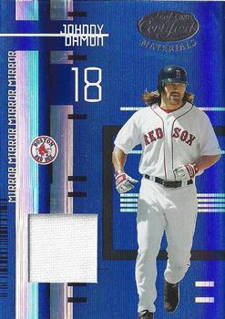 2005 Leaf Certified Materials - Mirror Fabric Blue #73 Johnny Damon Front