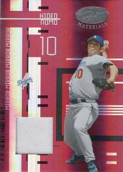 2005 Leaf Certified Materials - Mirror Fabric Red #48 Hideo Nomo Front