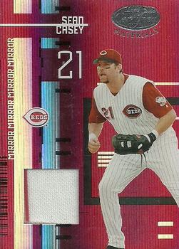 2005 Leaf Certified Materials - Mirror Fabric Red #135 Sean Casey Front