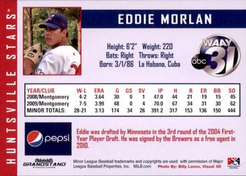 2010 Grandstand Huntsville Stars #NNO Eddie Morlan Back