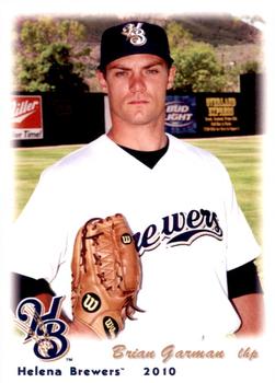 2010 Grandstand Helena Brewers #NNO Brian Garman Front