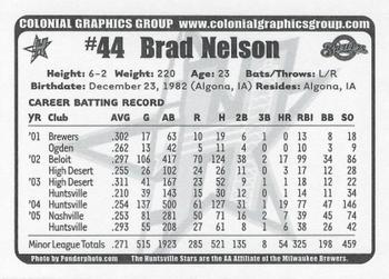 2006 Huntsville Stars #NNO Brad Nelson Back