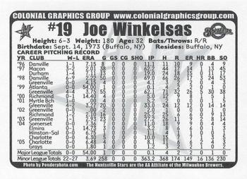 2006 Huntsville Stars #NNO Joe Winkelsas Back
