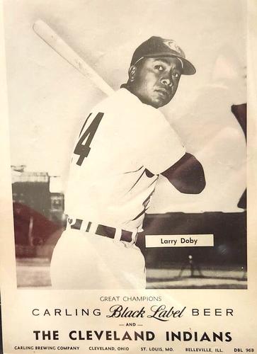 1955 Carling Black Label Beer Cleveland Indians #DBL 96Ba Larry Doby Front