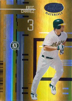 2005 Leaf Certified Materials - Mirror Gold #41 Eric Chavez Front