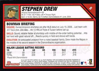 2007 Bowman #5 Stephen Drew Back