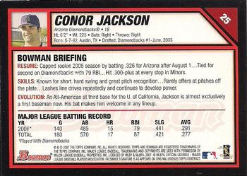 2007 Bowman #25 Conor Jackson Back