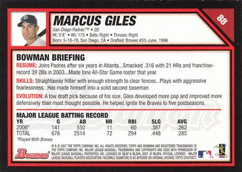 2007 Bowman #88 Marcus Giles Back
