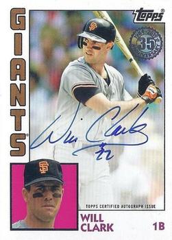 2019 Topps - 1984 Topps Baseball 35th Anniversary Autographs #84A-WCL Will Clark Front