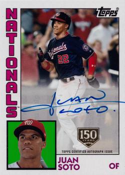 2019 Topps - 1984 Topps Baseball 35th Anniversary Autographs 150th Anniversary #84A-JS Juan Soto Front