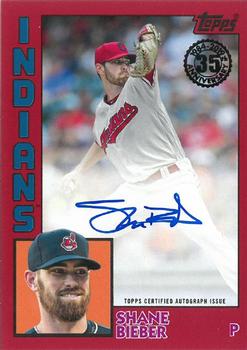 2019 Topps - 1984 Topps Baseball 35th Anniversary Autographs Red #84A-SBI Shane Bieber Front