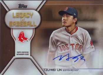 2019 Topps - Legacy of Baseball Autographs Gold #LBA-TL Tzu-Wei Lin Front
