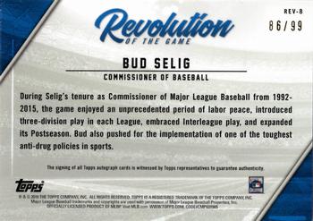 2019 Topps - Revolution of the Game Autographs #REV-8 Bud Selig Back