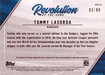 2019 Topps - Revolution of the Game Autographs #REV-6 Tommy Lasorda Back