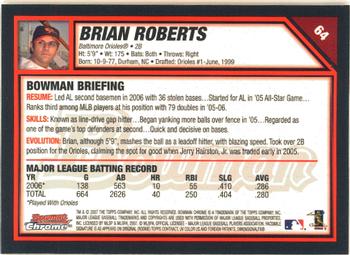 2007 Bowman Chrome #64 Brian Roberts Back
