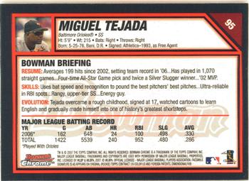 2007 Bowman Chrome #95 Miguel Tejada Back