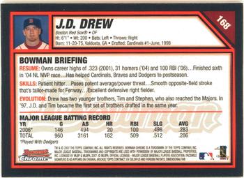 2007 Bowman Chrome #168 J.D. Drew Back