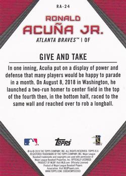 2019 Topps - Ronald Acuna Jr. Star Player Highlights #RA-24 Ronald Acuña Jr. Back