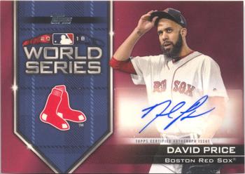 2019 Topps - World Series Champion Autographs Red #WCA-DP David Price Front