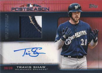 2019 Topps - Postseason Performance Autograph Relics Red #PPAR-TS Travis Shaw Front