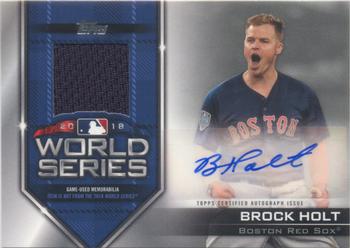 2019 Topps - World Series Champion Autograph Relics #WCAR-BH Brock Holt Front