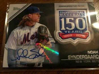 2019 Topps - 150th Anniversary Commemorative Patches Autographs (Series One) #AMP-NS Noah Syndergaard Front