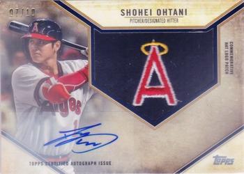 2019 Topps - Retro Hat Manufactured Logo Patch Autographs #RHLP-SO Shohei Ohtani Front