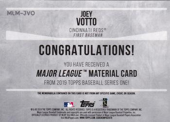 2019 Topps - Major League Material Relics #MLM-JVO Joey Votto Back