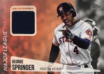 2019 Topps - Major League Material Relics #MLM-GS George Springer Front