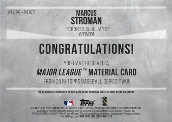2019 Topps - Major League Material Relics #MLM-MST Marcus Stroman Back
